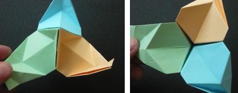 最终组合好之后就可以将我们需要的折纸纸球花制作出来了
