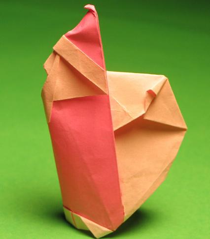 折纸圣诞老人的折纸图解教程手把手教你制作折纸圣诞老人