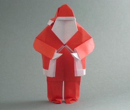 简单有趣制作上也很漂亮的折纸圣诞老人教程
