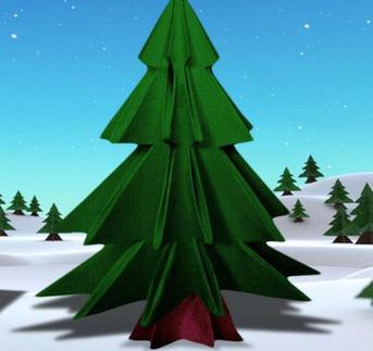 折纸圣诞树的手工折纸图解教程手把手教你制作精美的折纸圣诞树