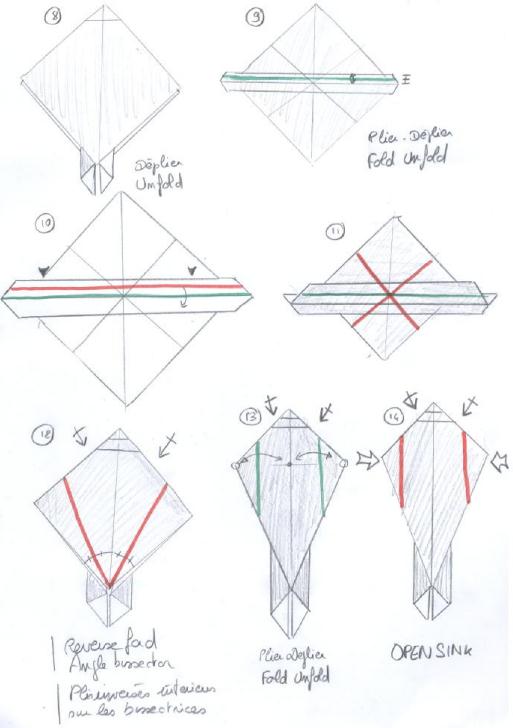 只要遵循常见的折纸指导说明就可以完成这个折纸圣诞老人的制作