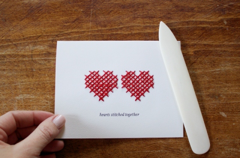 情人节纸绣双心卡片完全秒杀各种类型的情人节礼物和情人节贺卡