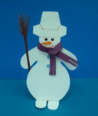 圣诞雪人的手工纸艺制作教程手把手教你漂亮的圣诞雪人制作