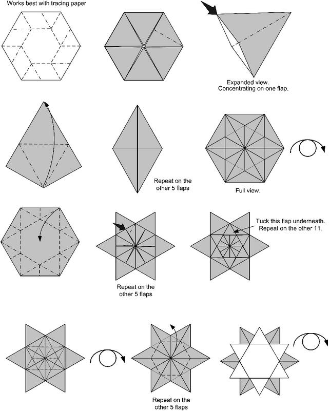 折纸雪花教程中的第一部分图纸主要制作的是折纸雪花的初步轮廓