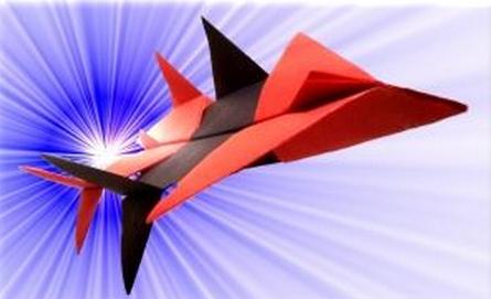 折纸飞机制作中有一种折纸战斗机的制作就是通过拼接的方式完成制作的