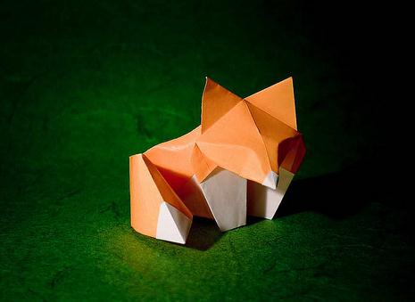 手工折纸小狐狸的折纸图纸教程手把手教你学习折纸小狐狸制作