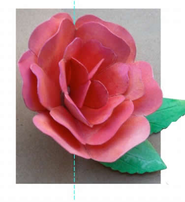 漂亮而独特的情人节玫瑰花立体贺卡结构是情人节最好的礼物