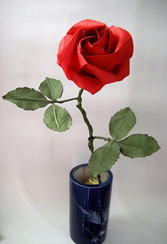 PT玫瑰的折法图解教程手把手教你制作漂亮的芙荃PT折纸玫瑰