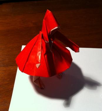 可爱的折纸小红帽手工折纸教程手把手教你做折纸小红帽