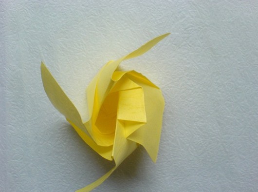 纸玫瑰的折法中简单的折纸玫瑰制作方法更加容易受到大家的青睐