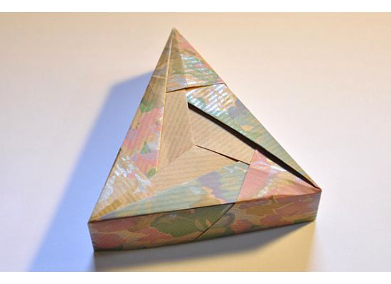 桃谷好英三角形折纸盒子图纸教程手把手教你制作三角形折纸盒