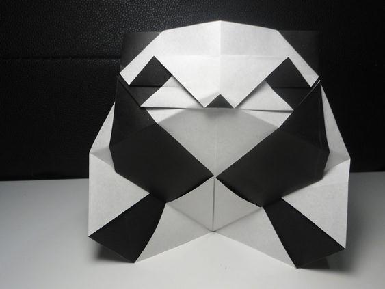 折纸熊猫的折纸图纸教程手把手教你制作漂亮的纸张熊猫