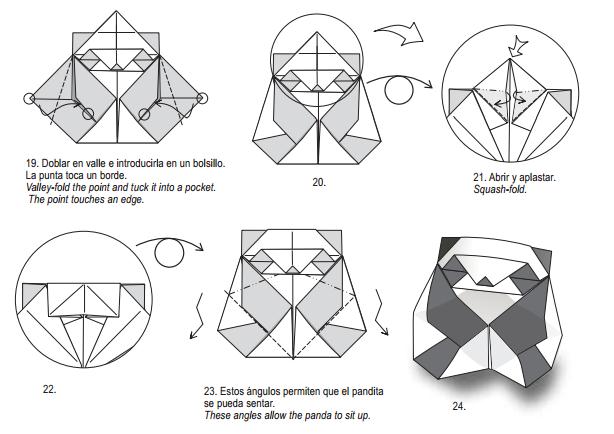 展示出来的折纸熊猫本身在结构样式上就有着极好的立体感
