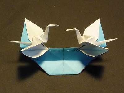 千纸鹤的折法图解教程手把手教你制作对飞双千纸鹤