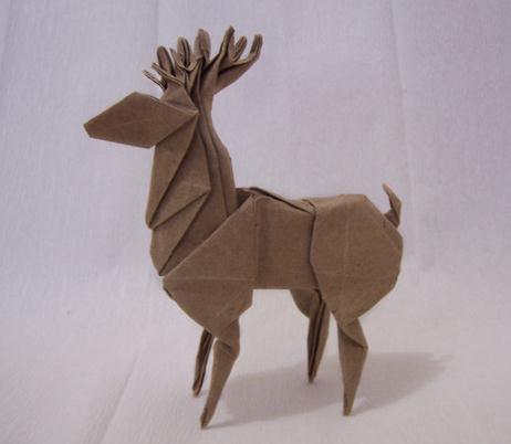 手工折纸麋鹿的折法图解教程手把手教你折纸麋鹿的制作