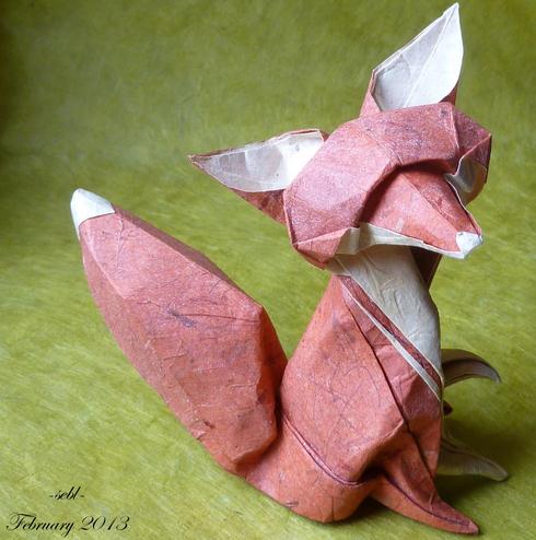 折纸狐狸先生的折纸图纸教程手把手教你制作漂亮的折纸小狐狸