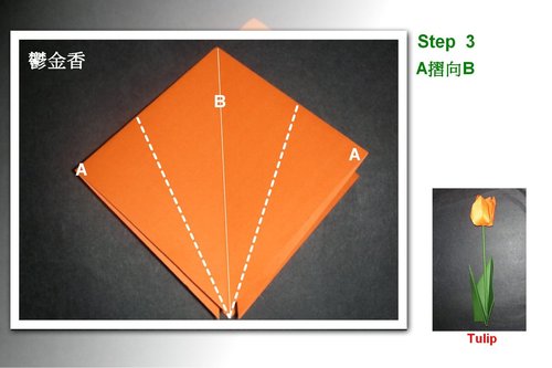 这个折纸郁金香的折纸图解教程一步一步的教你学习折纸郁金香的制作