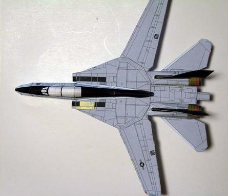 F14雄猫战斗机折纸模型图纸和教程免费下载
