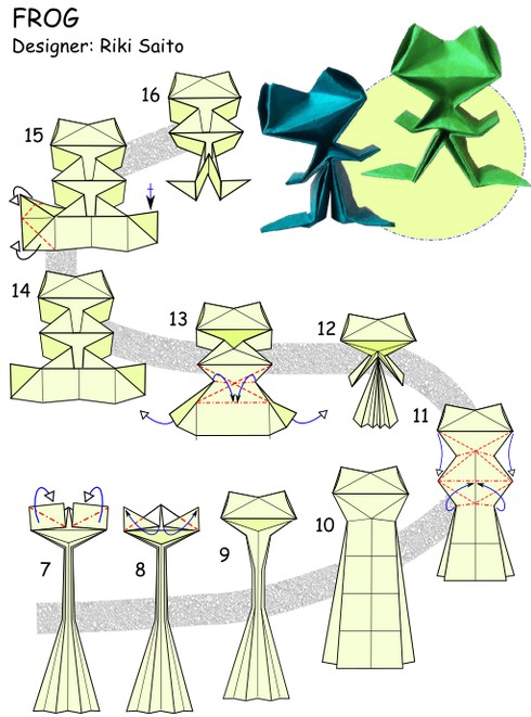 精美的折纸小青蛙图谱教程一步一步的指导你制作小青蛙