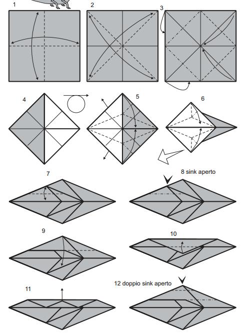 折纸蜥蜴图解制作教程一步一步的详解如何完成折纸蜥蜴的折叠
