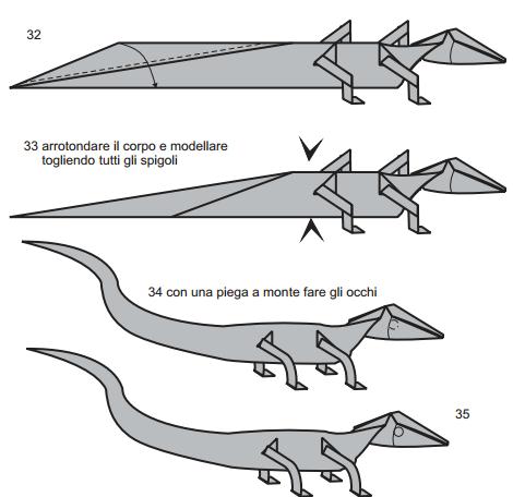 折纸蜥蜴的折纸图解教程一步一步的完成折纸蜥蜴的制作