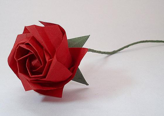 折纸玫瑰花是父亲节手工父亲最好的手工折纸礼物