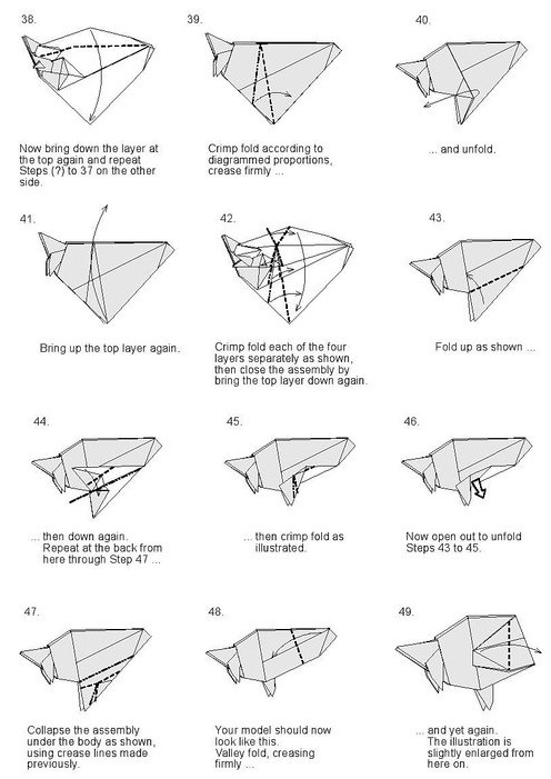 折纸金鱼的基本折法图解教程一步一步的教你学习折纸金鱼的折法