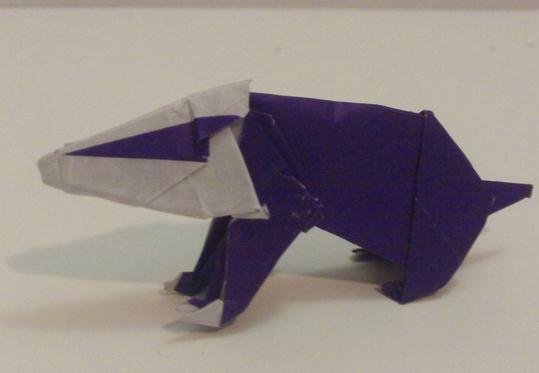 折纸贝吉獾的折纸图解教程手把手教你制作精美的折纸贝吉獾