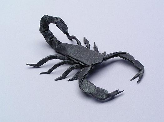 折纸蝎子的图解教程手把手教你制作真实的折纸蝎子