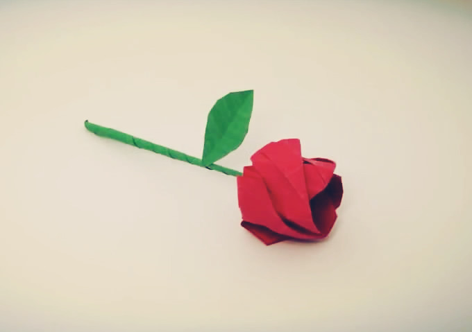 完整的折纸玫瑰视频教程手把手教你制作仿真折纸玫瑰花