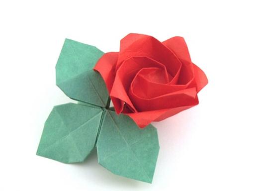 一分钟折纸玫瑰花手把手教你制作漂亮的一分钟折纸玫瑰