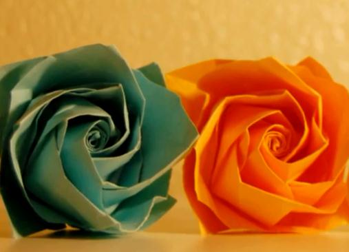 漂亮的新川崎玫瑰花的折纸图解教程手把手教你制作精美的川崎玫瑰