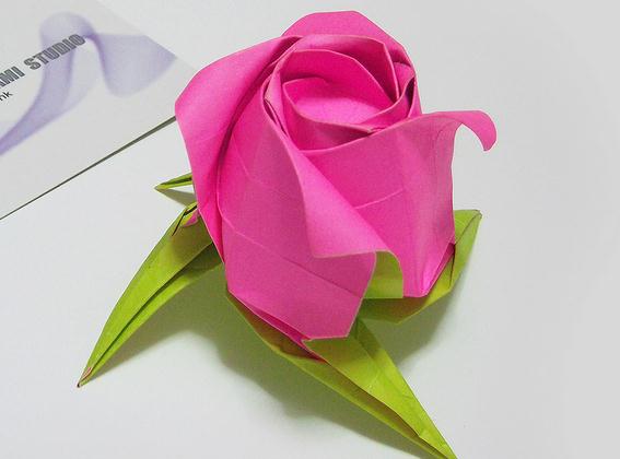 简氏折纸玫瑰花的折纸图解教程教你制作可爱的折纸玫瑰