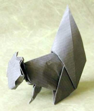 折纸松鼠的折纸图解教程手把手教你制作真实的折纸松鼠