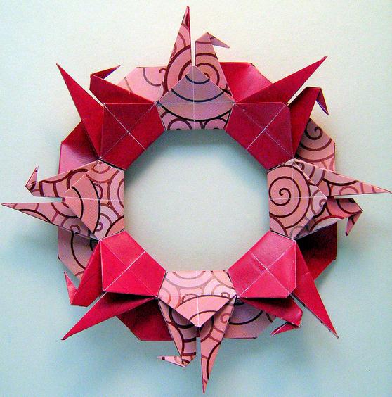 折纸千纸鹤花环的折纸图解教程手把手教你制作漂亮的折纸千纸鹤花环