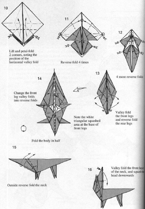 折纸小狐狸的基本折纸图解教程帮助你制作出漂亮的狐狸来