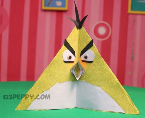 儿童折纸愤怒的小鸟教程手把手教你制作漂亮的折纸愤怒的小鸟