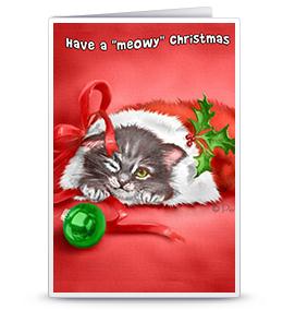 圣诞节圣诞猫的手工圣诞贺卡图解教程手把手教你制作漂亮的圣诞贺卡