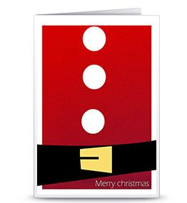 圣诞老人的圣诞节手工贺卡可打印贺卡下载