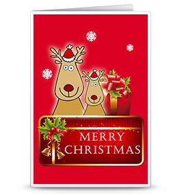圣诞节卡通驯鹿贺卡手把手教你制作漂亮的圣诞节手工纸艺贺卡