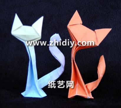 立体折纸萌猫的基本折法图解教程手把手教你制作漂亮的折纸小猫