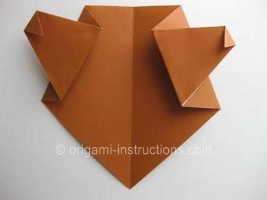 学习儿童折纸小熊脸的折法图解教程提升我们对于手工折纸的体验