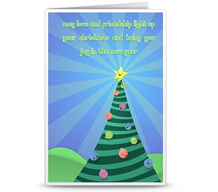 精美闪耀圣诞树的圣诞贺卡制作图解教程手把手教你制作漂亮的圣诞贺卡