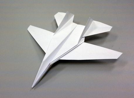折纸战斗机F14战机的折法图解教程手把手教你制作精美的折纸飞机
