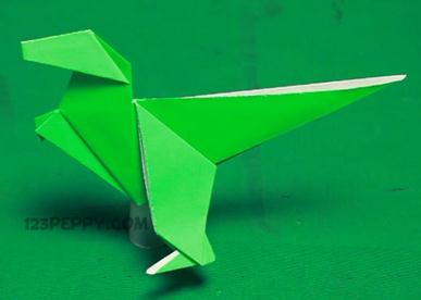 儿童折纸恐龙的折法图解教程手把手教你制作漂亮的恐龙