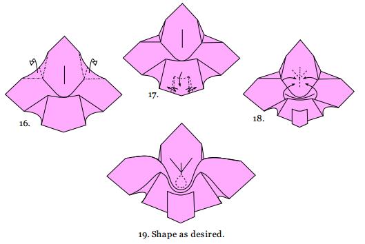 折纸教程一步一步的指导你完成折纸兰花的制作