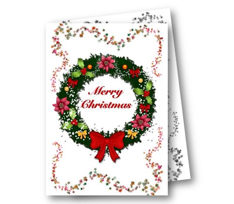 圣诞花环手工纸艺圣诞贺卡教程手把手教你制作漂亮的圣诞花环贺卡