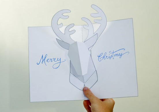 立体驯鹿手工圣诞贺卡的纸艺制作教程手把手教你制作精美的圣诞贺卡