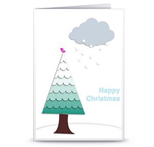 剪贴圣诞树的圣诞贺卡教程帮助你制作出漂亮的圣诞贺卡来