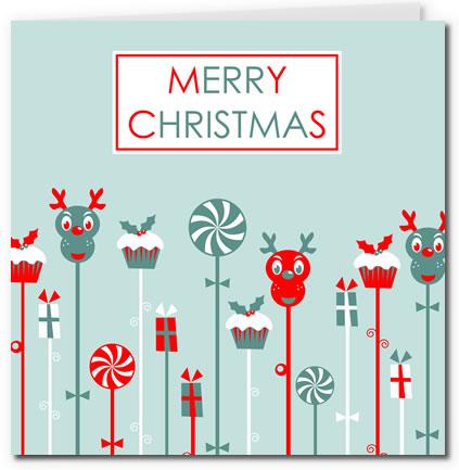 圣诞驯鹿和圣诞节装饰物组合贺卡的手工纸艺制作教程教你制作精美圣诞贺卡